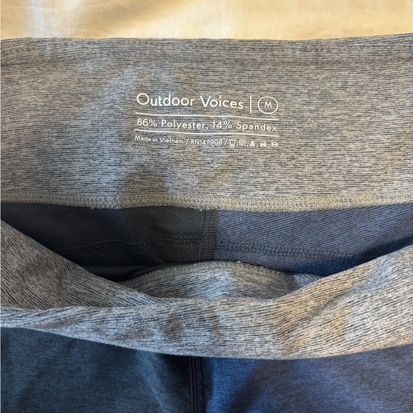 Outdoor Voices Heather Gray and Navy Shorts - Picture 3 of 3